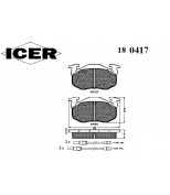 ICER - 180417 - 180417000300001 Тормозные колодки дисковые