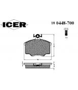 ICER - 180448700 - 180448700300001 Тормозные колодки дисковые