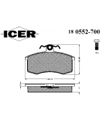 ICER - 180552700 - Колодки тормозные ваз 2108/2109/21099 передние