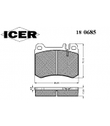 ICER - 180685 - Комплект тормозных колодок, диско
