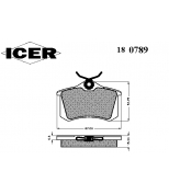 ICER - 180789 - колодки тормозные audi a4/a6/renault scenic/vw gol