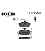 ICER - 180836700 - Комплект тормозных колодок, диско