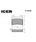 ICER - 180938 - Комплект тормозных колодок, диско