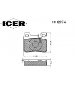 ICER - 180974 - Колодки mer w201/w202/w124 1 8-3 0td/2 3i/2 5d/td/2 6i 82- зад
