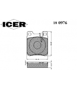 ICER 180976 Комплект тормозных колодок, диско
