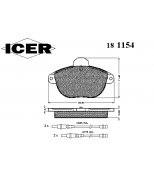 ICER - 181154 - Комплект тормозных колодок, диско
