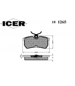 ICER - 181265 - 23353 колодки зад. Ford Focus I, Fiesta 05-/ Volvo 740 Icer