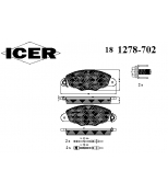 ICER - 181278702 - 181278702300001 Тормозные колодки дисковые
