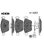 ICER - 181653 - Комплект тормозных колодок, диско