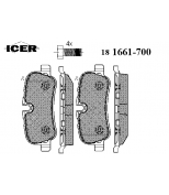 ICER - 181661700 - Комплект тормозных колодок, диско