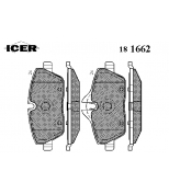 ICER - 181662 - Колодки тормозные дисковые, комплект 181662