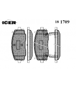 ICER - 181709 - Комплект тормозных колодок, диско