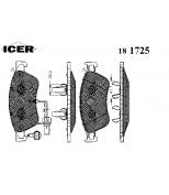 ICER 181725 181725000300001 Тормозные колодки дисковые