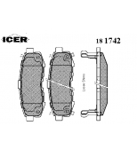 ICER 181742 Колодки тормозные дисковые, комплект 181742