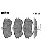 ICER - 181821 - Комплект тормозных колодок, диско