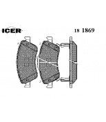 ICER 181869 Комплект тормозных колодок, диско