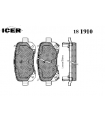 ICER - 181910 - Комплект тормозных колодок, диско