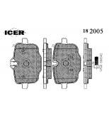 ICER 182005 182005000300001 Тормозные колодки дисковые