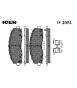 ICER - 182054 - Колодки тормозные дисковые, комплект 182054