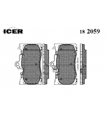 ICER - 182059 - Колодки тормозные дисковые, комплект 182059