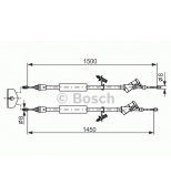 BOSCH - 1987477222 - Трос стояночного тормоза Ford Focus...