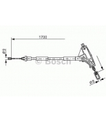 BOSCH - 1987477575 - Трос ручного тормоза PEUGEOT 406 95-04