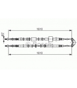 BOSCH - 1987477936 - Трос ручного тормоза OPEL MERIVA 03-10 1610мм