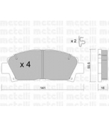 METELLI - 2201660 - Колодки тормозные передние к-кт TOYOTA CAMRY / CELICA / LS 400