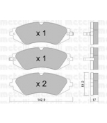 METELLI - 2202940 - Колодки тормозные передние к-кт DAEWOO EVANDA 02>/LANOS