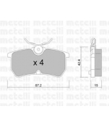 METELLI - 2203170 - Колодки тормозные задние дисковые к-кт FORD FOCUS 10/98> с ABS/ 87.5x42.4x14.8