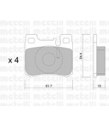 METELLI - 2205660 - Колодки тормозные задние дисковые к-кт MB W201/202/124 -3504.2 - с отверстием для датчика,см.фото