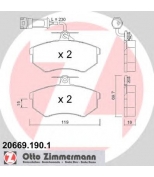 ZIMMERMANN - 206691901 - Комплект тормозных колодок, диско