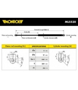 MONROE - ML5530 - Газовый упор багажника MB M-cl W163 98-05