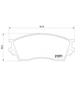 TEXTAR - 2157101 - Колодки торм. MAZDA XEDOS 9 передн. к-т