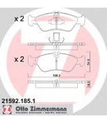 ZIMMERMANN - 215921851 - Комплект тормозных колодок, диско