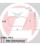 ZIMMERMANN - 218611701 - Колодки тормозные дисковые Mitsubishi, Volvo, Smart
