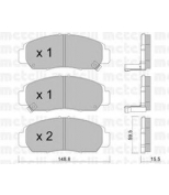 METELLI - 2204620 - Комплект тормозных колодок, диско