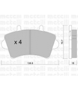 METELLI - 2205450 - Колодки тормозные передние к-кт OPEL MOVANO/ RENAULT MASTER II 138.8x79.7x18