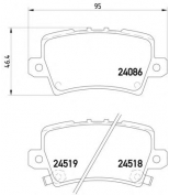 MINTEX - MDB2770 - Колодки торм.диск.зад.Honda Civic VII 1.3,1.4,1.8,