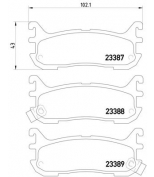 TEXTAR - 2338704 - Колодки торм. дисковые (к-т)_ Mazda MX-5 II 98- [=23387 133 15=247902RH=GDB3129]