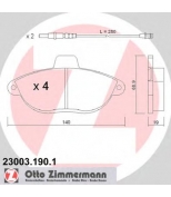ZIMMERMANN - 230031901 - Гальмiвнi колодки дисковi