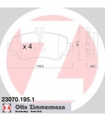 ZIMMERMANN - 230701951 - Комплект тормозных колодок, диско