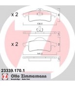 ZIMMERMANN - 233391701 - Колодки тормозные