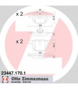 ZIMMERMANN 234471701 Комплект тормозных колодок, диско