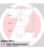 ZIMMERMANN - 238322001 - Комплект тормозных колодок, диско