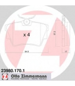 ZIMMERMANN - 239801701 - Комплект тормозных колодок, диско