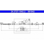 ATE - 24372719422 - Трос стояночного тормоза задний L Toyota auris 07-