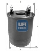 UFI - 2411100 - 24.111.00_фильтр топливный! MB W204/W211 2.2CDi/2.5CDi 08>