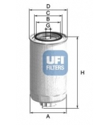UFI - 2499901 - Фильтр топливный