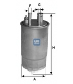UFI - 24ONE03 - Фильтр топливный